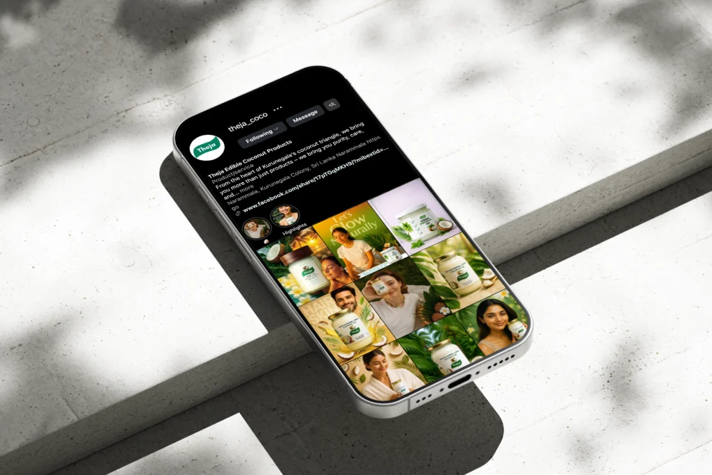 Social media marketing for Theja Coco by A Eye Creations