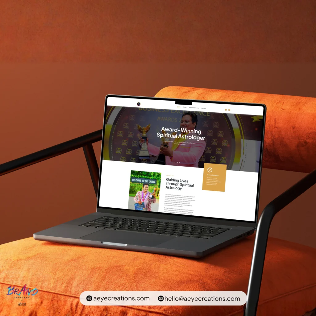 Astrologer website designed by A Eye Creations Sri Lanka